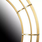 Miroir mural rond encadré de fil métallique Storied Home, doré