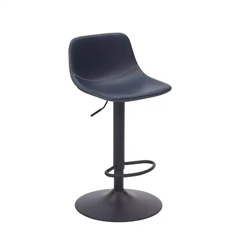 MAYEERTY Tabourets de Bar Bleus Pivotants Lot de 2, Réglables avec Dossier et Repose-Pieds pour Îlot de Cuisine