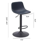 MAYEERTY Tabourets de Bar Bleus Pivotants Lot de 2, Réglables avec Dossier et Repose-Pieds pour Îlot de Cuisine