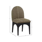 Meridian Furniture, Chaise de salle à manger Waldorf en tissu bouclé