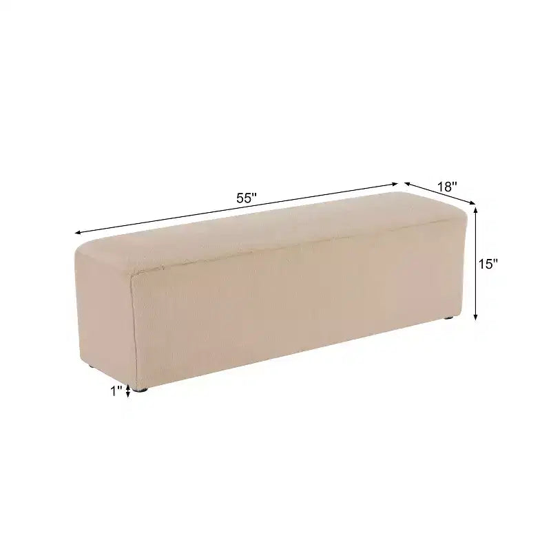 Christopher Knight Home Annette Long pouf moderne rembourré