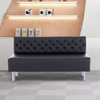Banc de réception/salle d'attente rembourré Karl Home de 148,8 cm avec dossier capitonné