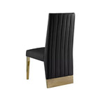 Meridian Furniture, Chaises de salle à manger Porsha en cuir végétalien, ensemble de 2