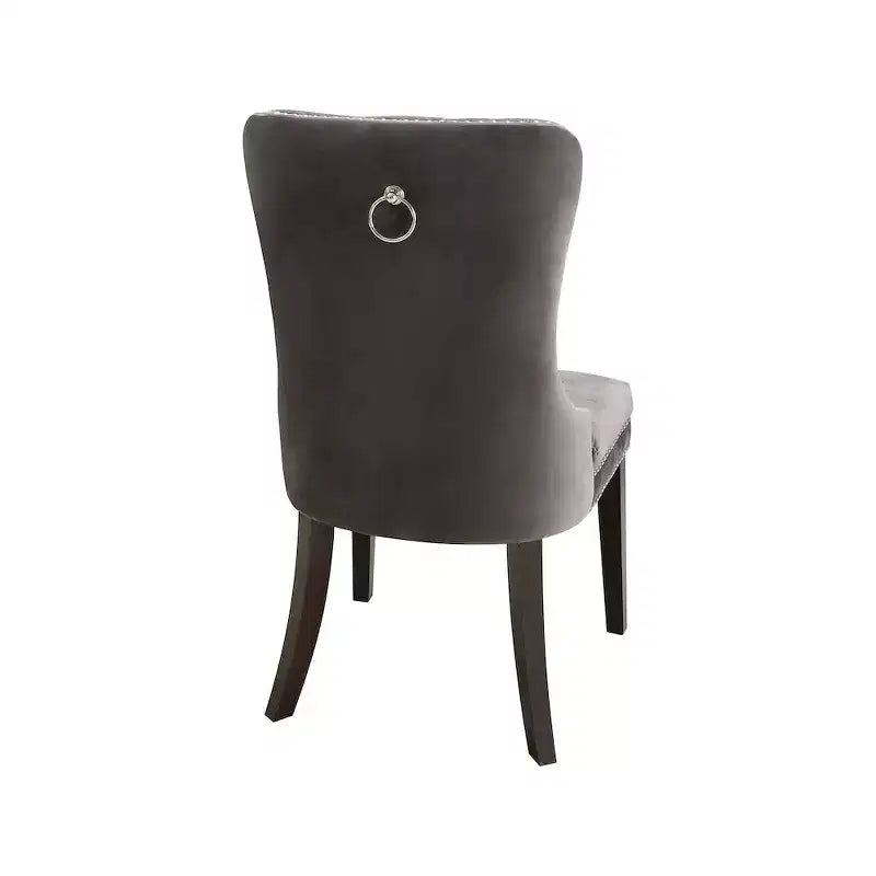 Meridian Furniture, Nikki, chaise de salle à manger en velours, ensemble de 2