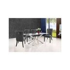 Meridian Furniture, Nikki, chaise de salle à manger en velours, ensemble de 2