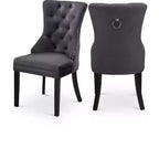 Meridian Furniture,Nikki Velvet Dining Chair, Set of 2
