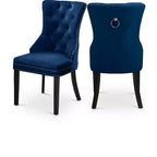 Meridian Furniture, Nikki, chaise de salle à manger en velours, ensemble de 2