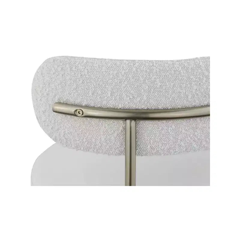 Meridian Furniture, Chaises de salle à manger Beacon en cuir vegan et tissu bouclé, lot de 2