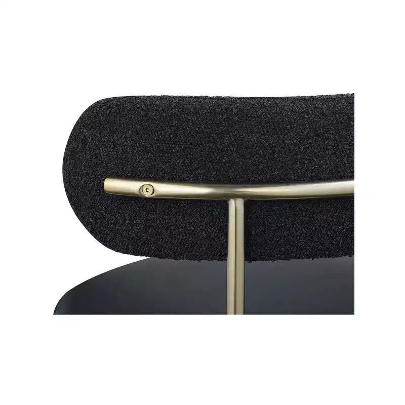 Meridian Furniture, Chaises de salle à manger Beacon en cuir vegan et tissu bouclé, lot de 2