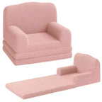 Canapé et fauteuil pour enfants 2-en-1 – Sofa en mousse pliable pour tout-petits