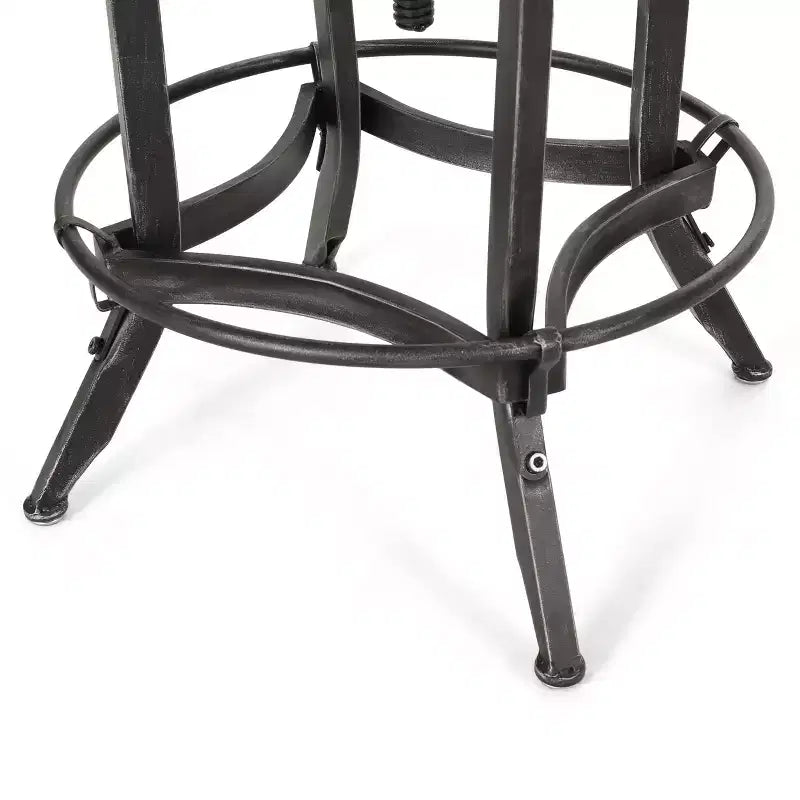 Tabourets de bar pivotants industriels sans dossier et réglables en bois de sapin Cedarville GDFStudio (lot de 2)