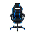 360 Swivel Height Adjustable Gaming Chair with Retractable Footrest & Ergonomic Lumbar High Back PU Leather Computer Chair with Headrest for Office