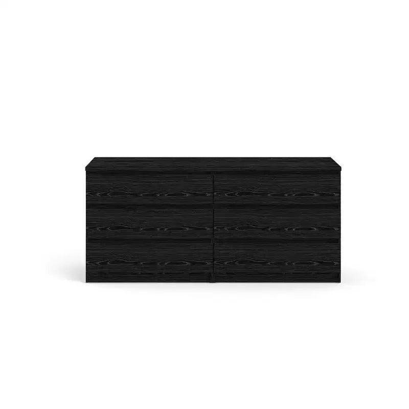 Tvilum, Commode double à 6 tiroirs Scottsdale, grain de bois noir
