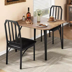 Ensemble de table à manger CuisinSmart, avec design à chanfrein, table de cuisine 3/5 pièces avec sièges rembourrés