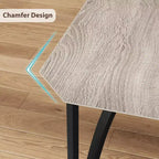 Ensemble de table à manger CuisinSmart, avec design à chanfrein, table de cuisine 3/5 pièces avec sièges rembourrés