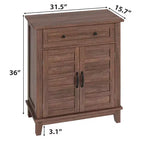 31.5 Armoire de buffet, Meuble de rangement rustique avec étagère réglable, Console d'entrée, Meuble de bar à café pour la cuisine