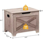 Banc de rangement Acekool avec couvercle relevable - Siège et organisateur d'entrée en bois rustique