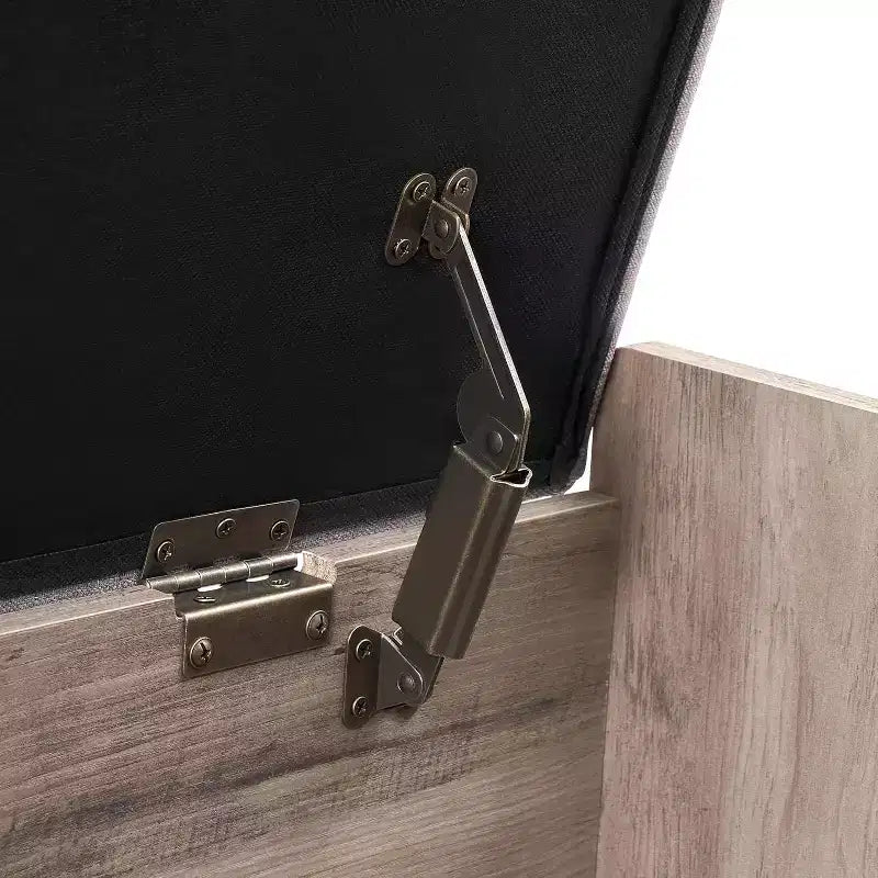 Banc de rangement Acekool avec couvercle relevable - Siège et organisateur d'entrée en bois rustique