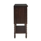 Table de chevet/d'appoint en bois massif Okak Farmhouse avec 2 tiroirs et étagère, pour salon