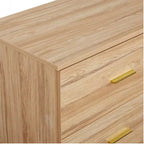 Commode moderne Okak à 8/9 tiroirs avec poignées dorées, grand meuble de rangement pour chambre ou salon
