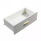 Commode moderne Okak à 8/9 tiroirs avec poignées dorées, grand meuble de rangement pour chambre ou salon