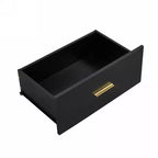 Commode moderne Okak à 8/9 tiroirs avec poignées dorées, grand meuble de rangement pour chambre ou salon