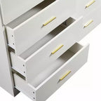 Okak Modern 8/9-Drawer Dresser with Gold Handles, Wide Bedroom Storage Chest for Living Room