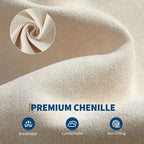 Fauteuil inclinable, fauteuil à bascule pivotant avec ports de chargement USB, fauteuil inclinable en tissu chenille rembourré avec accoudoirs à double couche