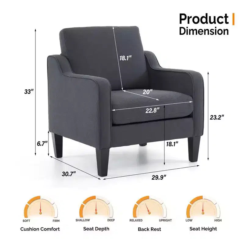 Karl Home | Fauteuil simple de 29,9 pouces de large