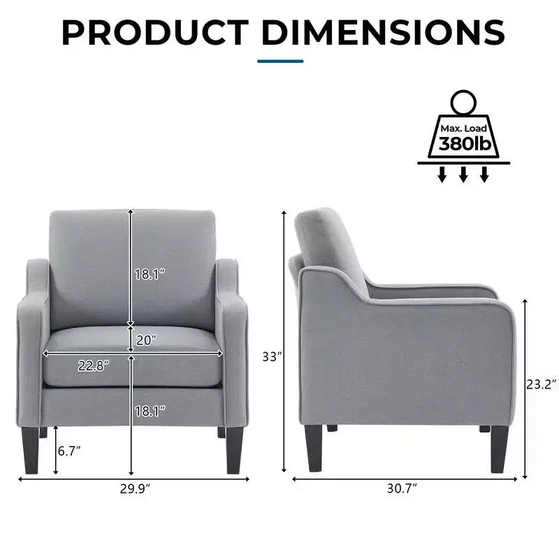 Karl Home | Fauteuil simple de 29,9 pouces de large