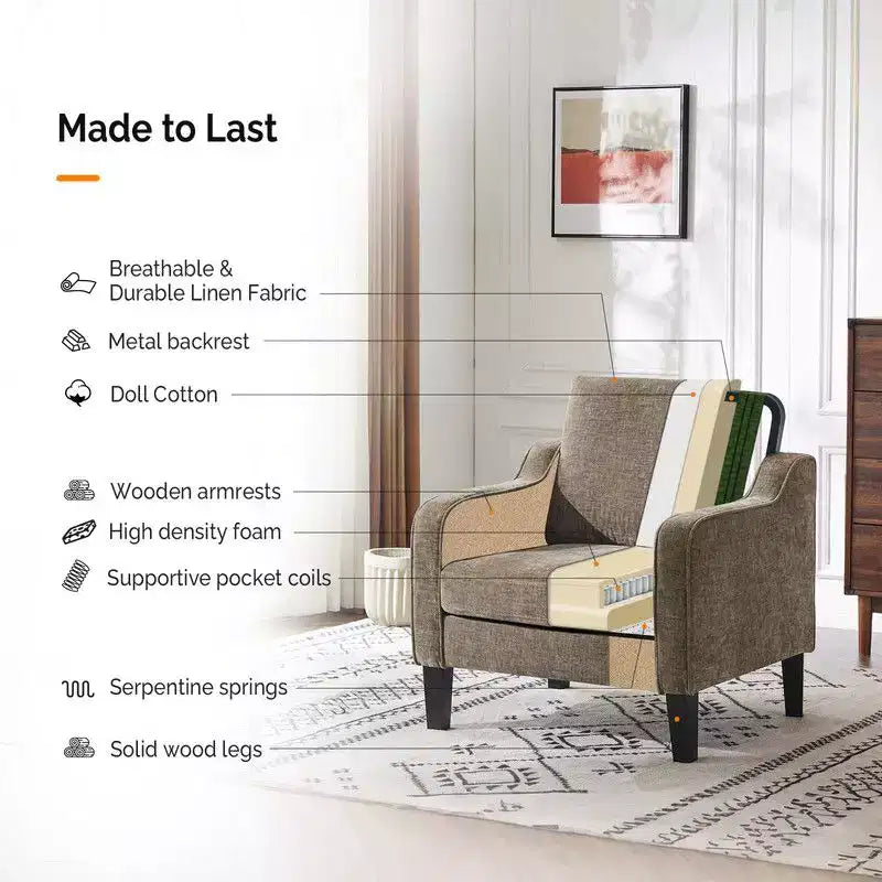 Karl Home | Fauteuil simple de 29,9 pouces de large