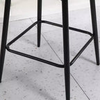MAYEERTY Lot de 2 tabourets de bar pivotants à hauteur de comptoir, pivot à 360°, hauteur d'assise 65 cm, tissu lin, noir pour îlot de cuisine et pub
