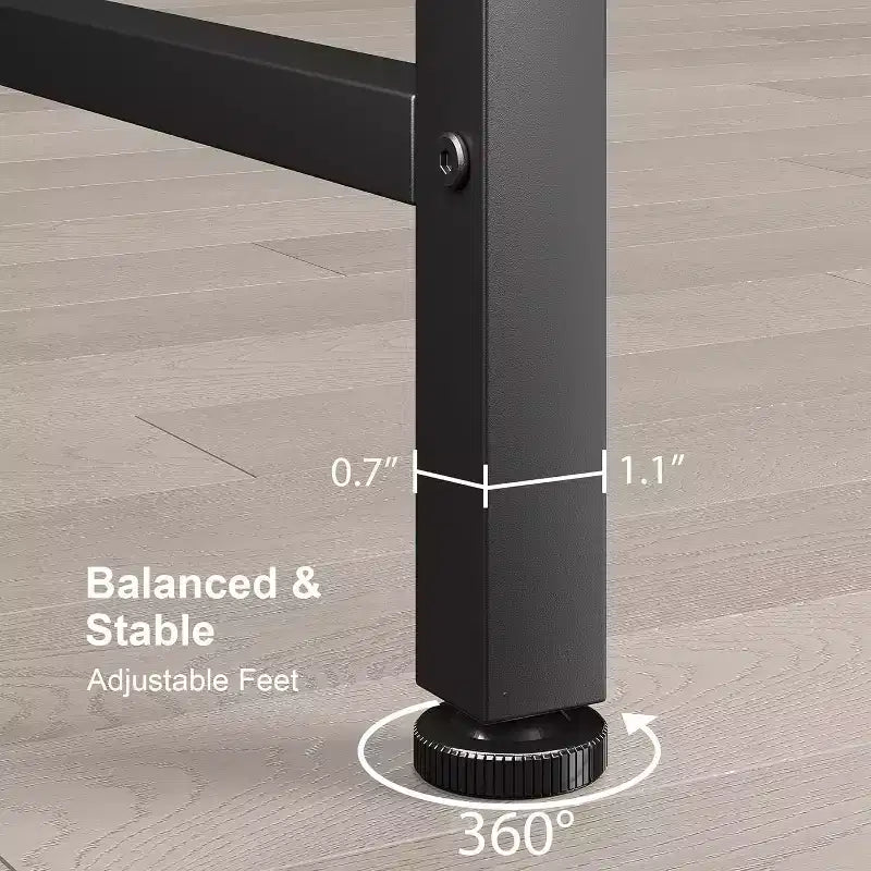 Table Console Industrielle Acekool avec Conception en V, Table d'Entrée/Canapé à 2 Niveaux pour Salon et Couloir, Rangement Peu Encombrant