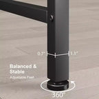 Table Console Industrielle Acekool avec Conception en V, Table d'Entrée/Canapé à 2 Niveaux pour Salon et Couloir, Rangement Peu Encombrant