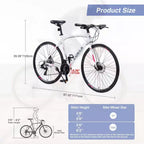 Vélo hybride NAYSAYE 24 vitesses, freins à disque, cadre en aluminium, pour hommes et femmes, pour le cyclisme urbain, blanc, 67.32*14.56*39.37