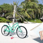 NAYSAYE Vélo de plage 26 pouces pour adultes, 7 vitesses, cadre en acier pour femmes, pour des promenades confortables, vert menthe, 69,6*28,5*40,5