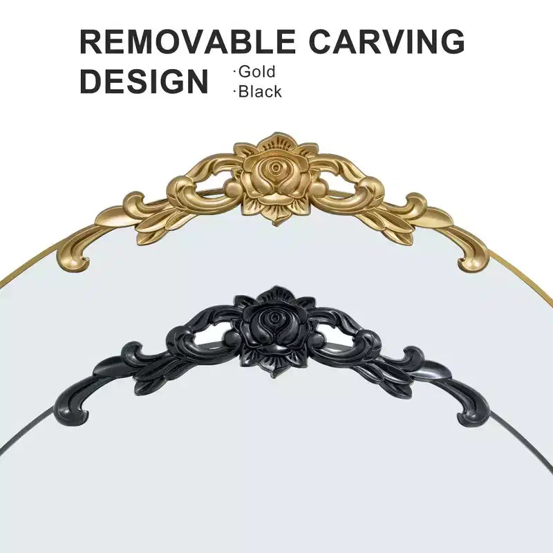 Miroir sur pied en bois à angle droit