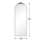 Miroir sur pied en bois à angle droit