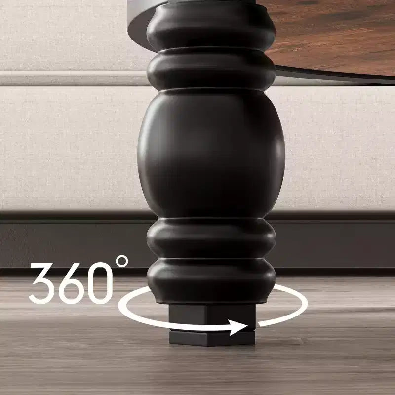 Table d'appoint ronde Acekool à 3 niveaux, table de bout de ferme avec pieds en métal pour chambre et salon - Marron rustique