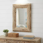 Miroir d'appoint encadré en bois vieilli naturel HomeRoots 39