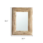 Miroir d'appoint encadré en bois vieilli naturel HomeRoots 39