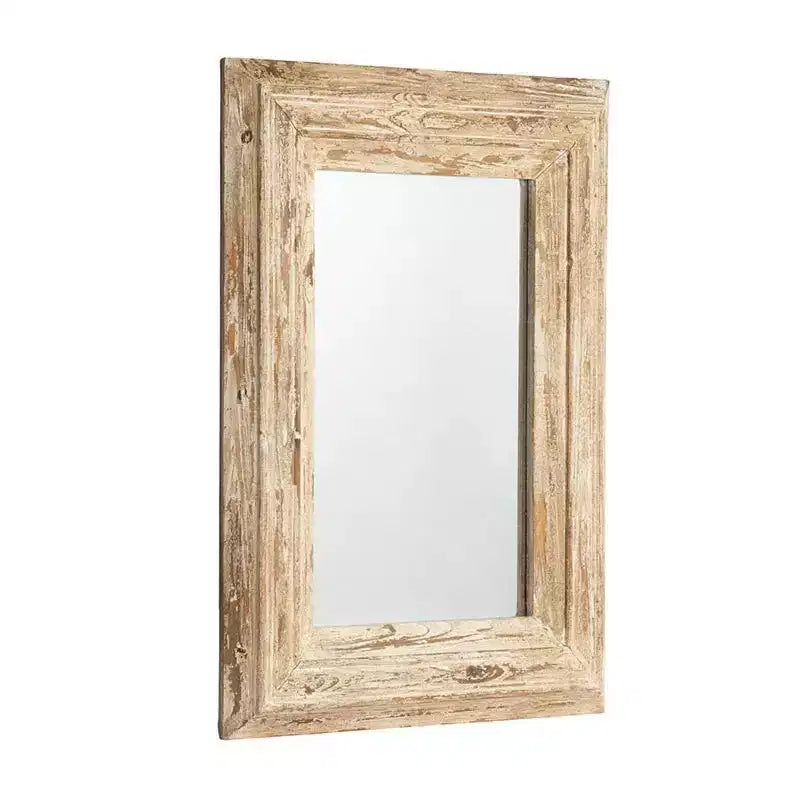 Miroir d'appoint encadré en bois vieilli naturel HomeRoots 39
