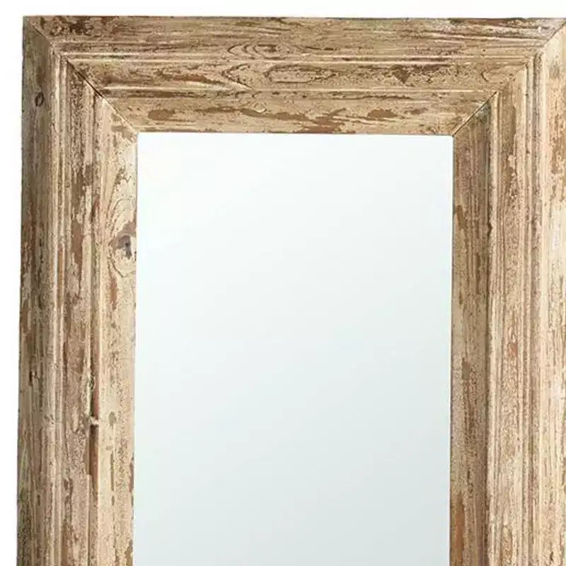 Miroir d'appoint encadré en bois vieilli naturel HomeRoots 39