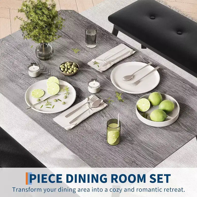 Ensemble table à rallonge 44 polyvalente, 3 pièces de mobilier convertible cuisine/salle à manger, design compact pour petits espaces, facile à assembler