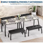 Ensemble table à rallonge 44 polyvalente, 3 pièces de mobilier convertible cuisine/salle à manger, design compact pour petits espaces, facile à assembler