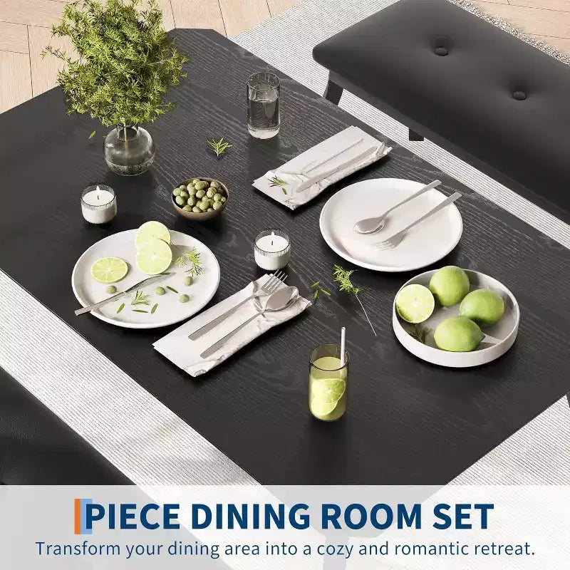 Ensemble table à rallonge 44 polyvalente, 3 pièces de mobilier convertible cuisine/salle à manger, design compact pour petits espaces, facile à assembler