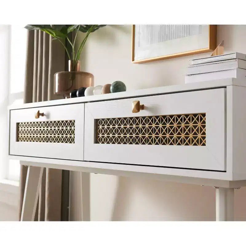 Probe Hues Table Console d'entrée Moderne et Élégante avec Tiroirs et Étagère en Métal