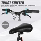 hykolity VTT 26 pouces Vélo de sport 18 vitesses VTT Cyclisme pour Adultes Hommes Femmes 14 ans et plus Vélos de sport extérieur Noir Vélo à double suspension intégrale