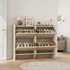 Meuble à chaussures avec tiroirs basculants, meuble de rangement à chaussures moderne pour entrée, meuble à chaussures en bois avec étagère réglable