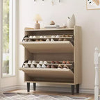 Meuble à chaussures avec tiroirs basculants, meuble de rangement à chaussures moderne pour entrée, meuble à chaussures en bois avec étagère réglable